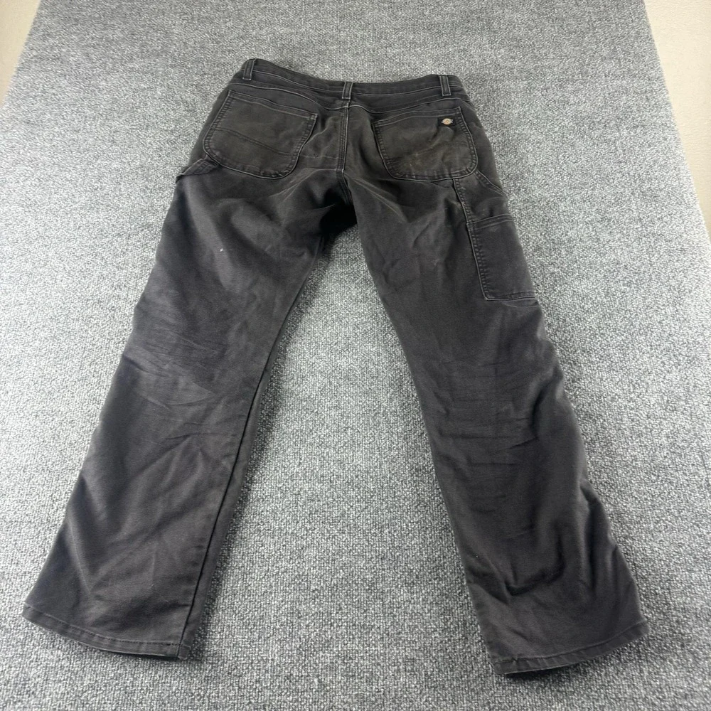 Dickies Flex Pants Mens 32x30 Black Carpenter Stretch Straight Leg Workwear